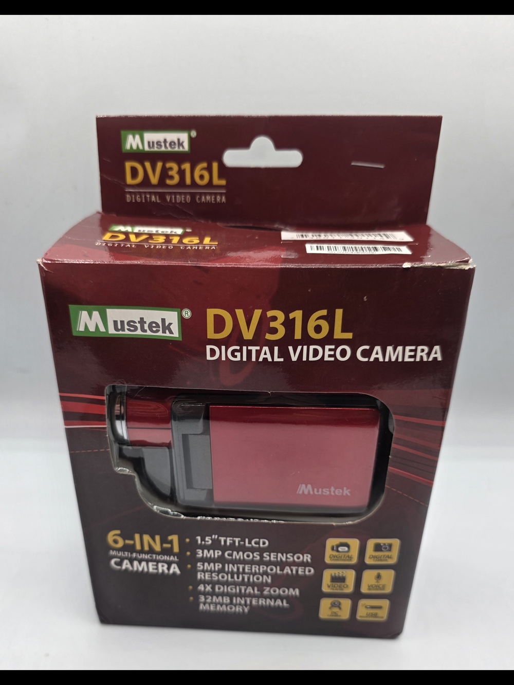 Mustex DV316L Digital Video Camera - Red